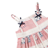 Girls Tia Dress - flag embroidery