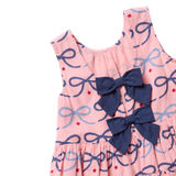 Girls Eloise Dress - Pink Bows