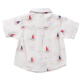 Boys Jack Shirt - Sailboat Embroidery