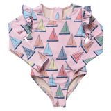 Girls Rachel Suit - Pink Regatta