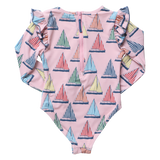 Girls Rachel Suit - Pink Regatta
