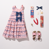 Girls Eloise Dress - Pink Bows