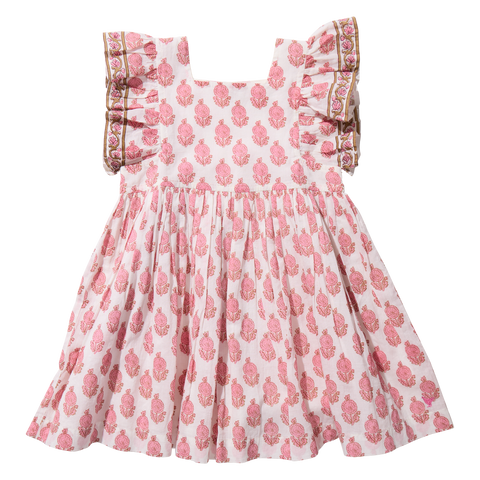 pink chicken flag dress Girls Tia Dress