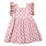 Girls Elsie Dress - Pink Dahlia Floral