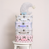 Nesting Box Baby Take Home Set - Lavender Bouquet Floral Blockprint
