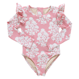 Girls Rachel Suit - Pink Bouquet Floral