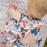 Baby Girls Jaipur 2-Piece Set - Red White and Bows