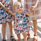 Baby Girls Jaipur 2-Piece Set - Red White and Bows