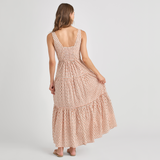 Womens Marilyn Tank Dress - Pink Prairie Block Print