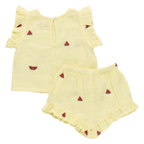 Girls Roey 2-PC Set - Watermelon Embroidery