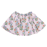 Girls Gianna Skirt - Pink Dewdrop Block Print