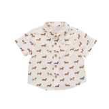 Baby Boys Jack Shirt - Dachshunds In Sweaters