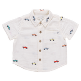 Multi Boys Jack Shirt - Vintage Car Embroidery