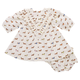 Baby Girls Everly Dress Set - Dachsunds In Sweaters