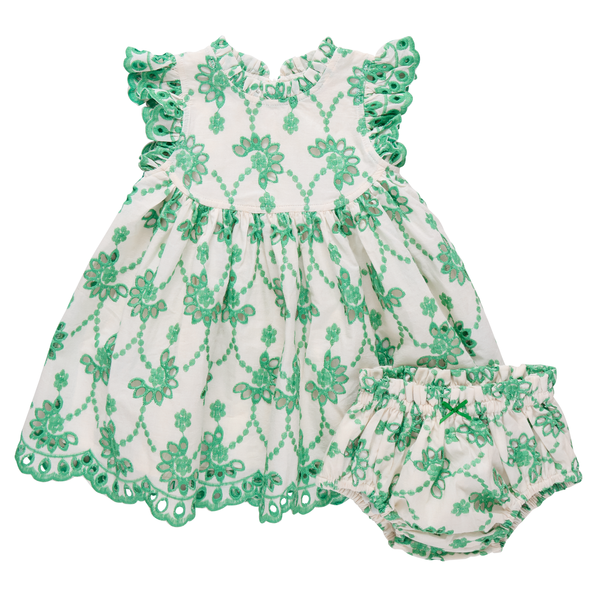 Baby Girl's Cynthia Dress Set - Kelly Green Eyelet 18-24m Baby Girl's Cynthia Dress Set - Kelly Green Eyelet 18-24m