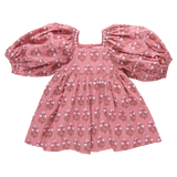 Girls Mary Barrett Dress - Pink Strawflower