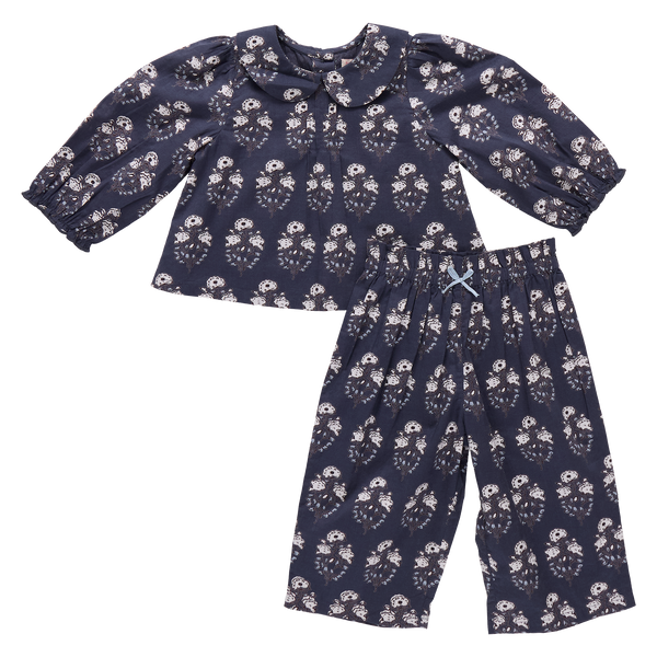 Baby Girls Dawson 2-Piece Set - Navy Strawflower – Pink Chicken