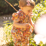 Baby Girls Jennifer Jumper - Burgundy Sketched Floral