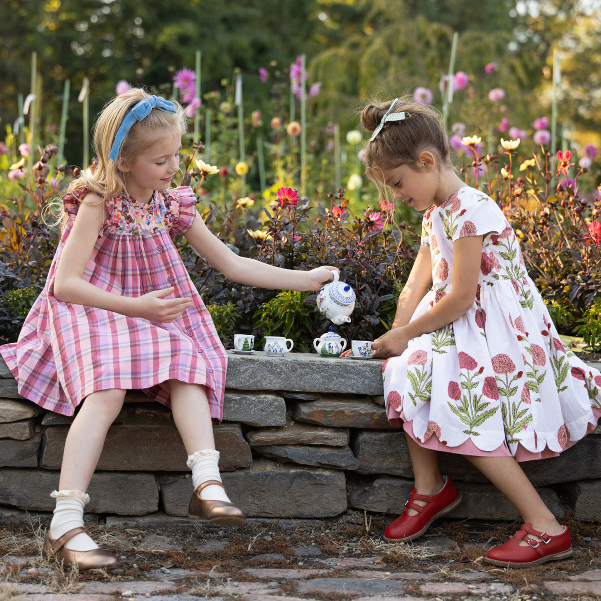 Girls Marisol Dress - Rose Dandelion – Pink Chicken
