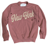 Vintage Star New York Crewneck - Pink Chicken Pink