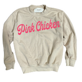 Vintage Pink Chicken Crewneck - Bone