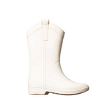 All Weather Rubber Cowboy Boots - Bone White