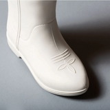 All Weather Rubber Cowboy Boots - Bone White