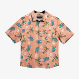 World Peace Button Up Shirt - Peach