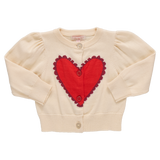 Girls Constance Sweater - Scalloped Heart