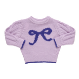 Girls Haven Sweater - Purple Bow