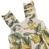 Girls Via Dress - Banana Leaves
