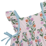Baby Girls Ailee Dress Set - Pink Dewdrop Block Print