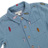 Baby Boys Jack Shirt - Surfboard Embroidery