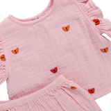 Baby Girls Roey 2-PC Set - Butterfly Embroidery