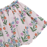 Girls Gianna Skirt - Pink Dewdrop Block Print