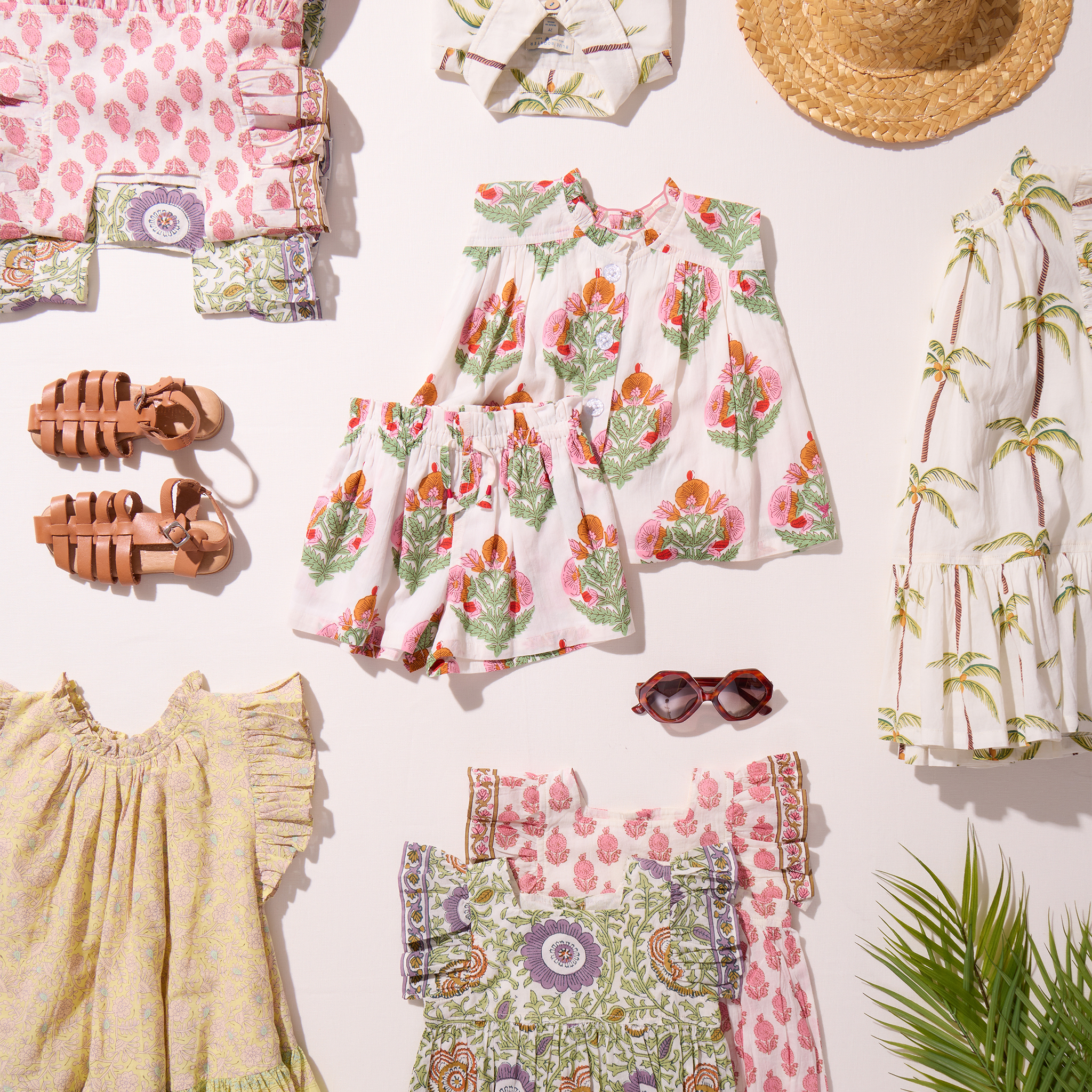 Girls Misha 2-PC Set - Pink Bellflower – Pink Chicken