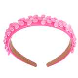 Crystal Flower Headband - Neon Pink
