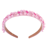 Crystal Flower Headband - Light Pink