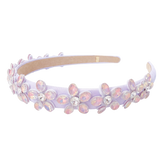 Crystal Flower Headband - Lavendar