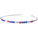 Crystal Headband - Red, White & Blue