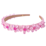 Crystal Flower Headband - Light Pink