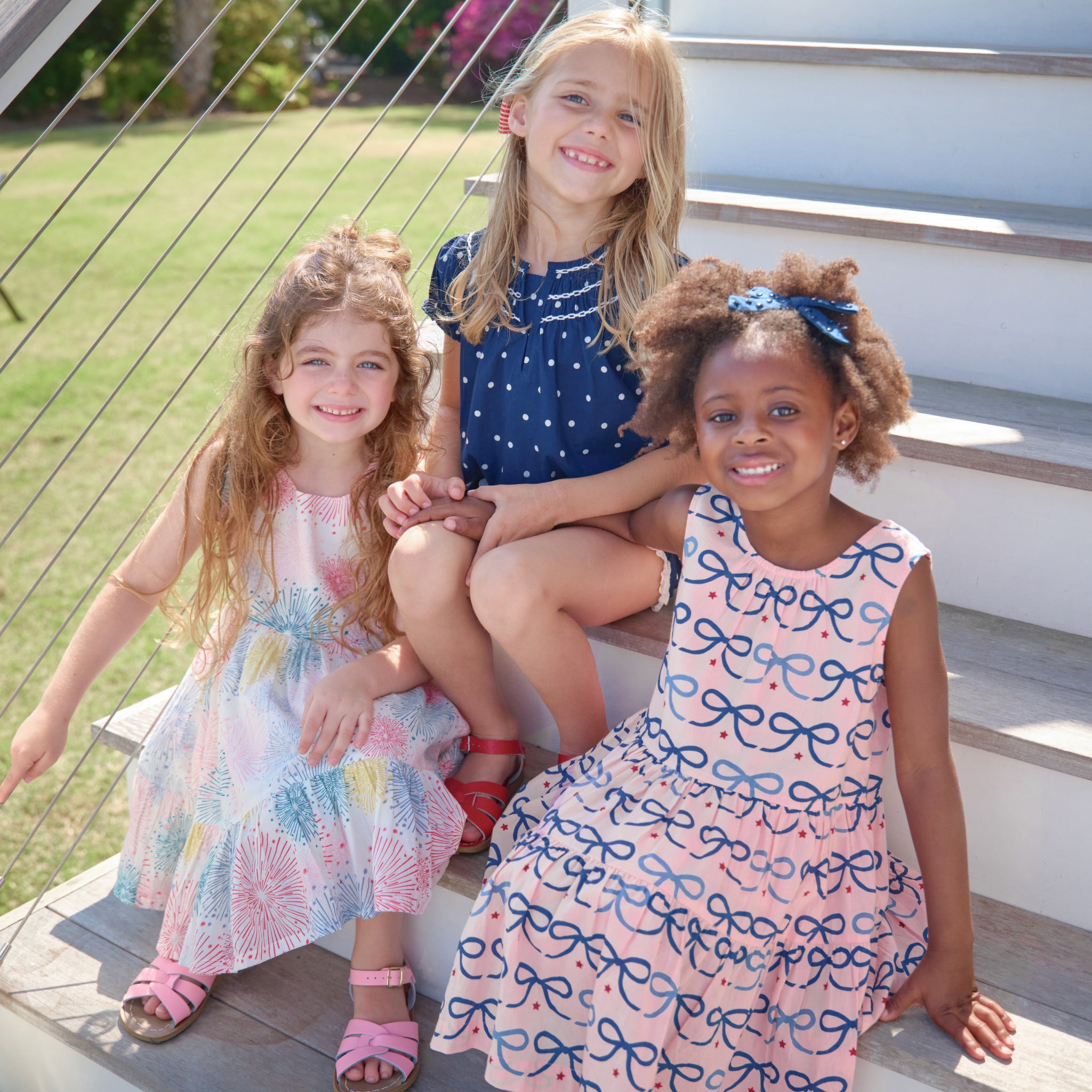 Girls Kelsey Dress - Fireworks – Pink Chicken