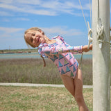 Girls Rachel Suit - Pink Regatta