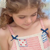 Girls Tia Dress - flag embroidery