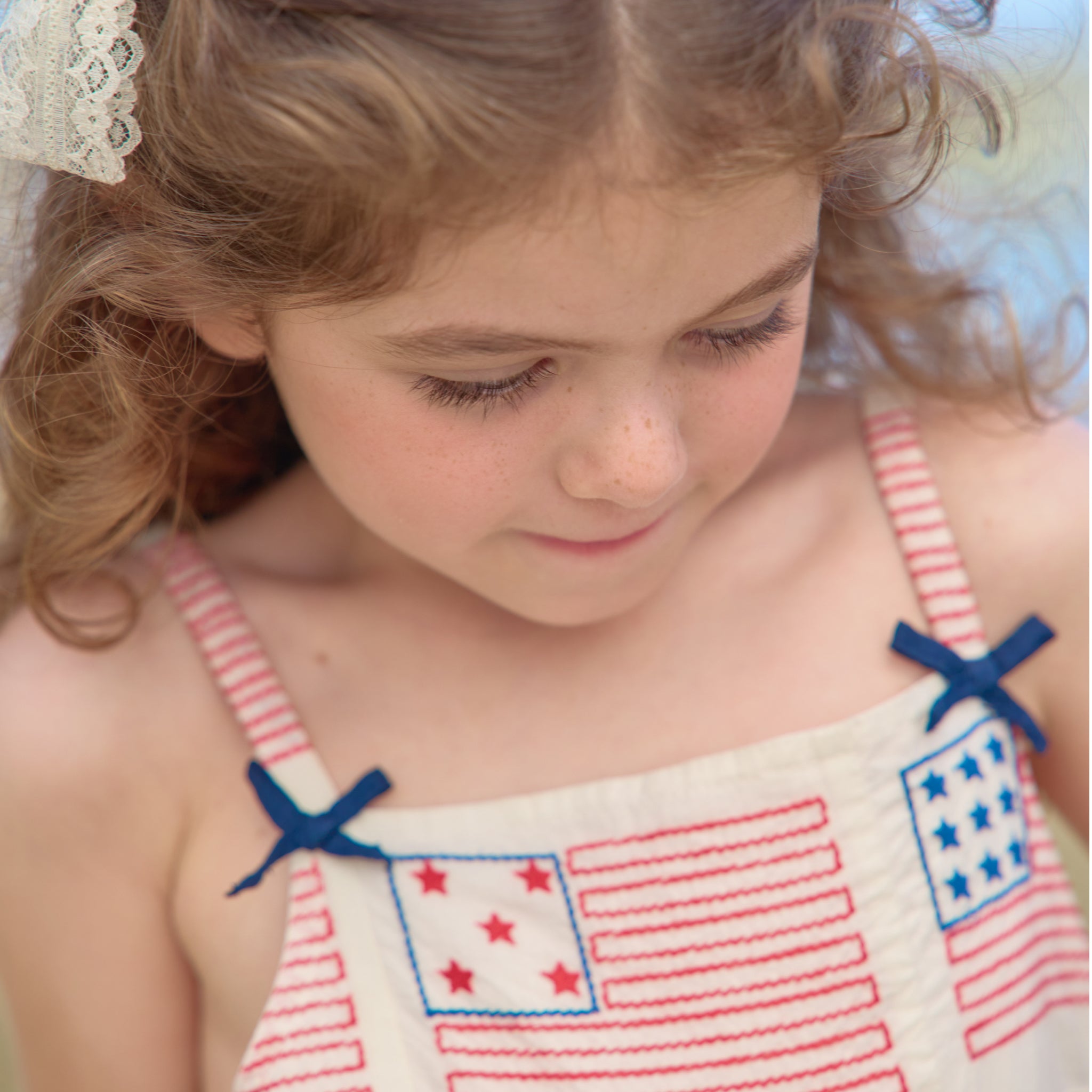 pink chicken flag dress Girls Tia Dress