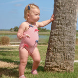 Baby Girls Lottie Suit - Pink Bows