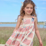 Girls Tia Dress - flag embroidery