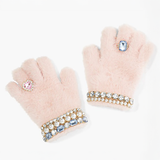 Pink Chenille Gloves