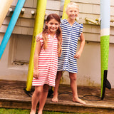 Girls Terry Coverup - Rapture Rose Stripe