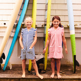 Girls Terry Coverup - Rapture Rose Stripe